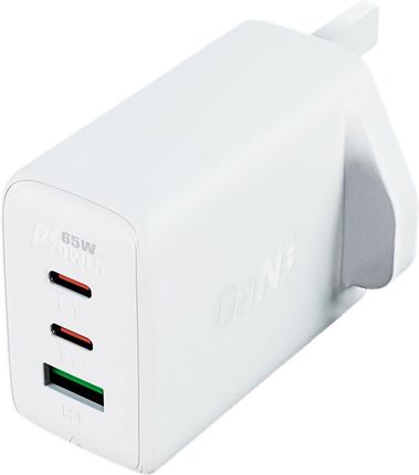 Acefast ładowarka GaN 65W 3 porty (1xUSB, 2xUSB C PD) wtyczka UK biała (A44)