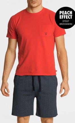Bawełniana piżama męska Atlantic NMP-362 czerwona (M)