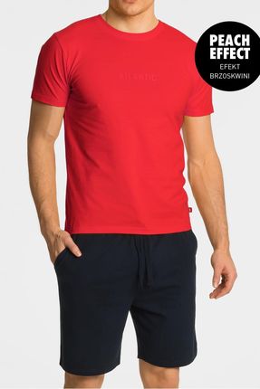 Bawełniana piżama męska Atlantic NMP-364 czerwona  (S)