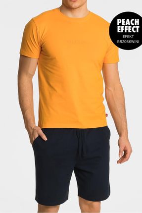 Bawełniana piżama męska Atlantic NMP-364 jasny pomarańczowy (S)