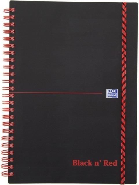 Oxford Black n' Red, Lot de 2 carnets de notes A5 à couverture rigide à