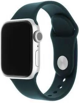 Fixed Silicone Strap Set Do Apple Watch 42/44/45/49mm Dark Green