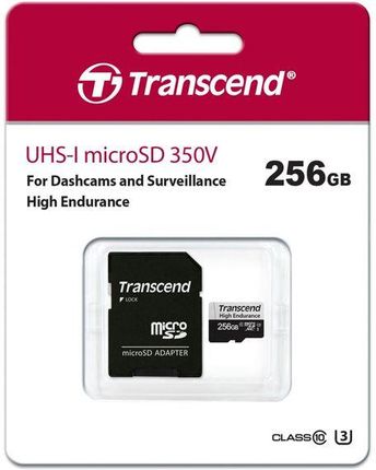 Transcend MicroSDXC 350V 256GB Class 10 UHS-I U1