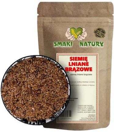 Smaki Natury Siemię Lniane Brązowe Premium 1kg Ziarna Lnu