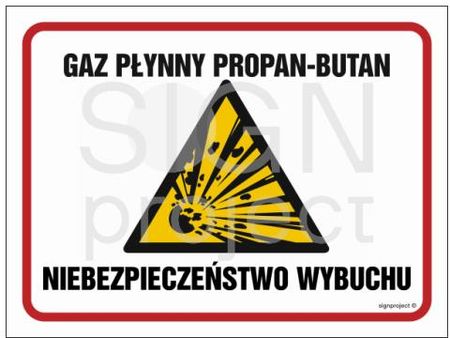 Libres Polska Sp Nb012 Gaz Płynny Propan - Butan Niebezpieczeństwo Wybuchu