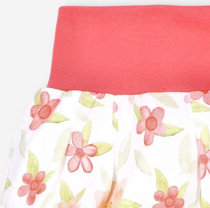 Półśpiochy niemowlęce MAGIC GARDEN z bawełny organicznej dla dziewczynki