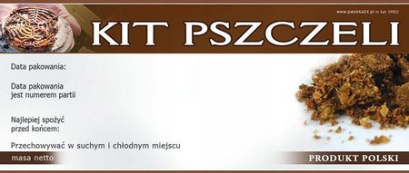 Pasieka 24 Etykieta Kit Pszczeli 50 Szt. Epr02 Propolis