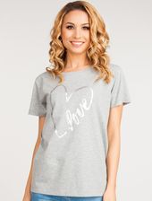 Zdjęcie Koszulka damska t-shirt bawełniany serce Love - Tomaszów Mazowiecki