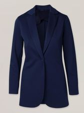 Zdjęcie Granatowa marynarka damska z dzianiny - Żarki