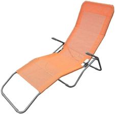 Zdjęcie EUROHIT Leżak Plażowy Fotel Ogrodowy Składany Textilene Pomarańczowy - Świdnica
