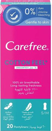 Carefree Cotton Feel Normal Wkładki Higieniczne Nieperfumowane 20 szt.