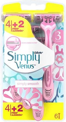 Gillette Simply Venus 3 Jednorazowe Maszynki Do Golenia Dla Kobiet 6 szt.