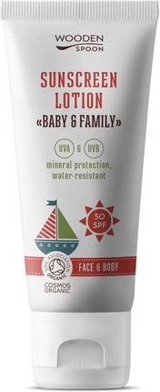 Wooden Spoon Baby & Family Sunscreen Lotion Balsam Do Opalania Dla Dzieci I Całej Rodziny Spf50 100 ml