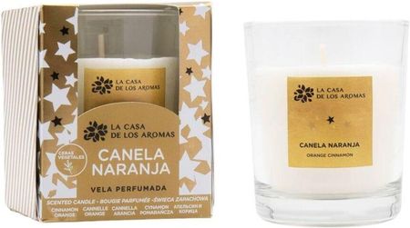 La Casa De Los Aromas Świeca Zapachowa W Szkle Świątecznaxmas Cynamon Pomarańcza Wys. 8 Cm 384109
