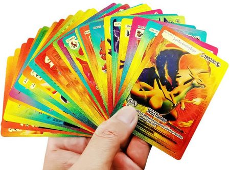 Karty Pokemon rainbow tęczowe kolekcjonerskie 55 sztuk VMAX GX WYSOKIE HP