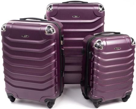 Zestaw 3 walizek PELLUCCI RGL 730 Śliwkowy