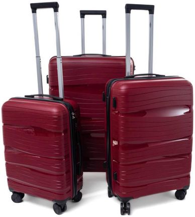 Zestaw 3 walizek KEMER RGL PP3 Bordowy