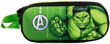 Karactermania Piórnik Szkolny Dwukomorowy Avengers Hulk Zielony