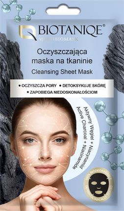 Maurisse Biotaniqe Oczyszczająca Maska Na Tkaninie Z Aktywnym Węglem 13 ml