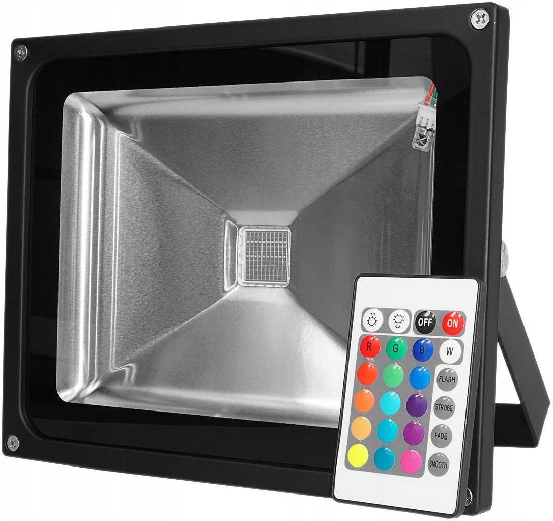 Ryb Led Halogen Lampa warsztatowa Volteno Reflektor Halogen Led 30W Rgb Pilot - Opinie ...
