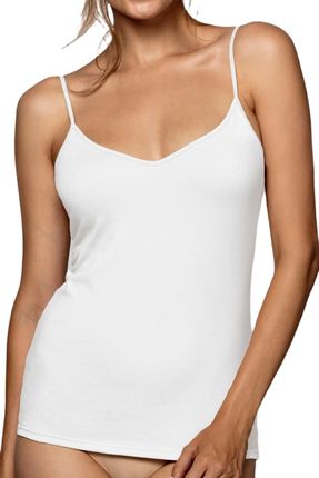 Koszulka damska na ramiączka Atlantic BLV-197 biała (M)