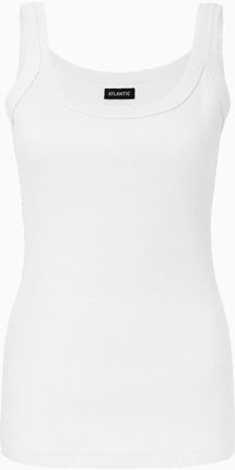 Bawełniana koszulka damska Atlantic LV-001 biała (L)