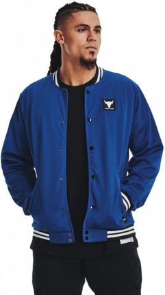 Męska kurtka przejściowa Under Armour Project Rock Mesh Varsity Jacket - niebieska