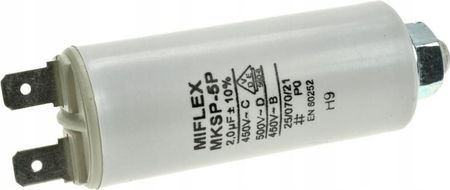 Miflex Kondensator Rozruchowy Silnikowy 2Uf 450V Konekt I150V520KB