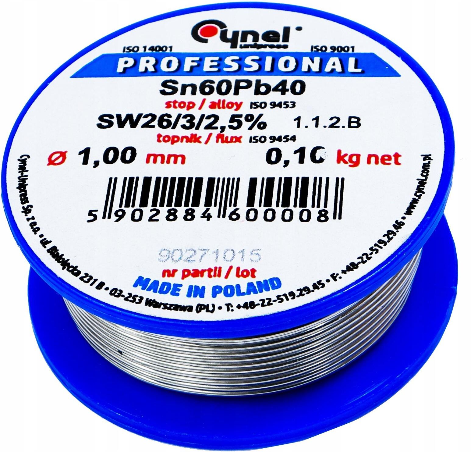 Cynel Cyna spoiwo lutownicze Professional 1mm 100g - Opinie i ceny na ...