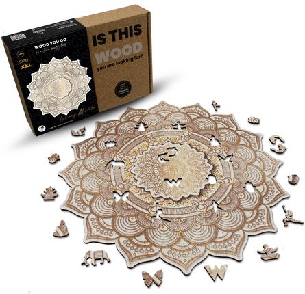 Puzzle drewniane Luksusowa Mandala Biała | Luxury Mandala White | 418 elementów | A2