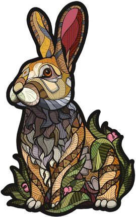 Puzzle drewniane Wielkanocny Królik | Easter Bunny | 140 elementów | A4