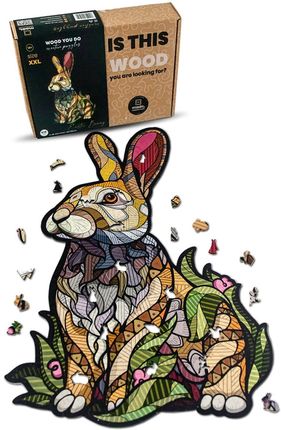 Puzzle drewniane Wielkanocny królik | Easter Bunny | 418 elementów | A2