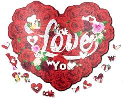 Zdjęcie Puzzle drewniane Serce | Heart with Love | 320 elementów | A2 - Piława Górna