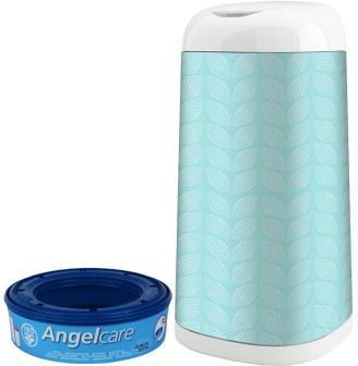 Angelcare Pojemnik Kosz Dress Up Na Brudne Zużyte Pieluchy + Rękaw Miętowy + Wkład