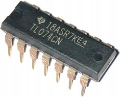 Texas Instruments Wzmacniacz Operacyjny Tl074 Cn Dip-14 Oryginał Ti TL074CN