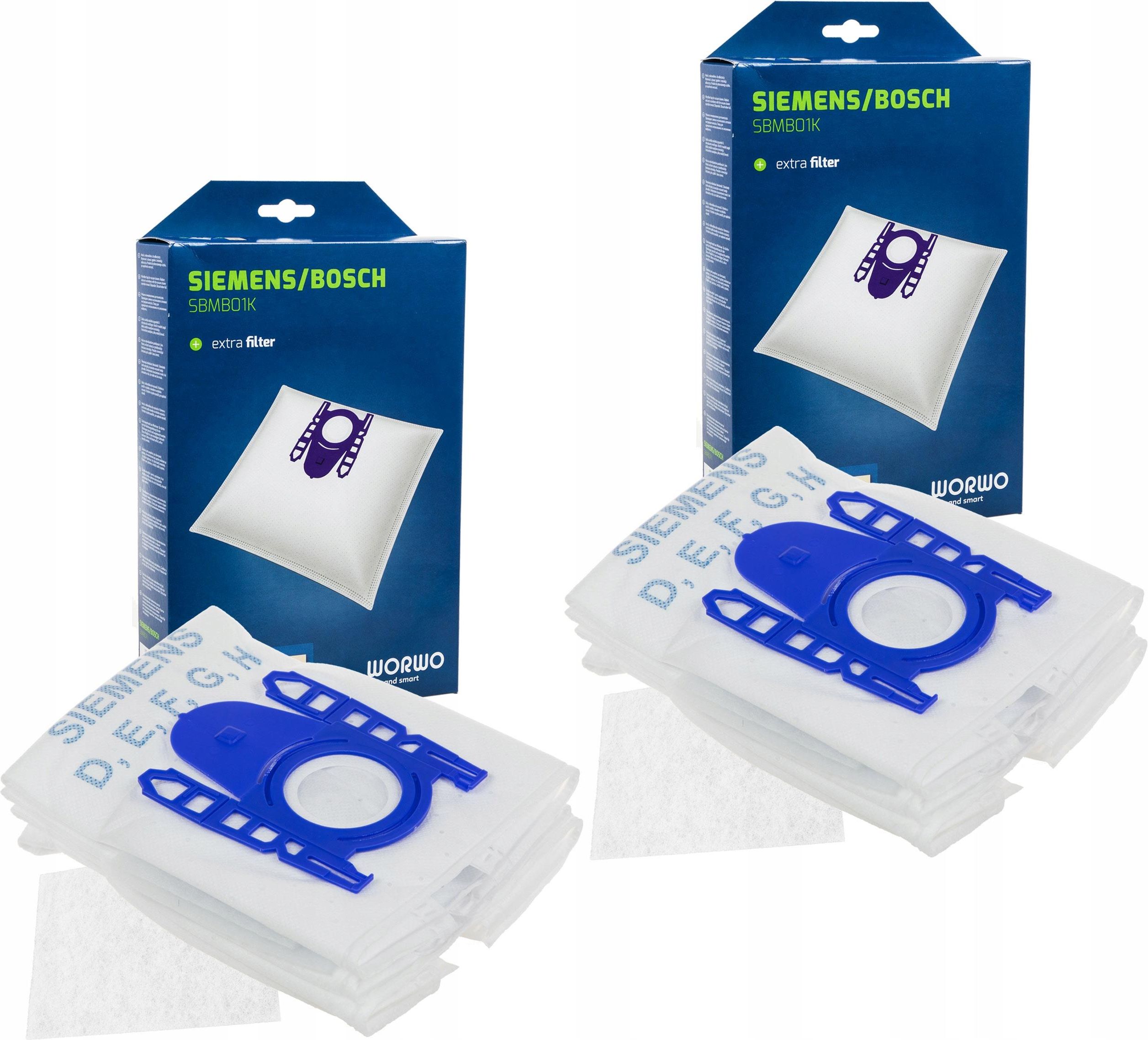 PakTrade 5 Sacchetti Per Aspirapolvere In Microfibra Per Bosch/Siemens Typ G (BSGL3-7, VS04/06/07) + 1 Filtro Incluso