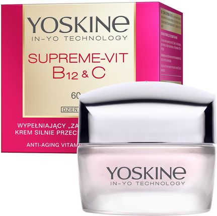 Krem Yoskine Supreme Vit B12 + C Wypełniający Silnie Przeciwzmarszczkowy 60+ na dzień 50ml