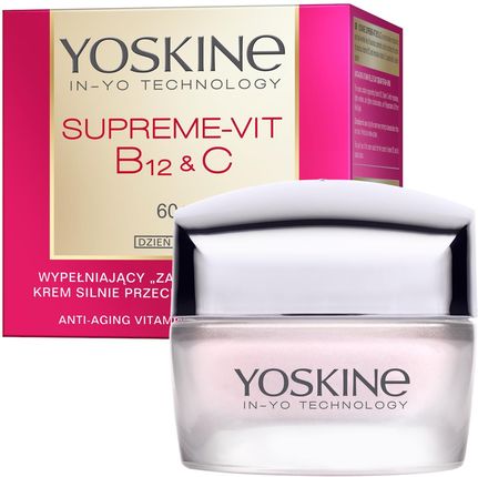 Yoskine Supreme Vit B12 + C Wypełniający Silnie Przeciwzmarszczkowy krem do twarzy 60+ na dzień 50ml
