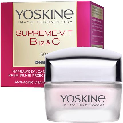 Krem Yoskine Supreme Vit B12 + C Naprawczy Silnie Przeciwzmarszczkowy 60+ na noc 50ml