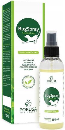 Pokusa Naturalny spray spacerowy dla psów BugSpray GreenLine - 150 ml