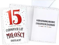 Zdjęcie Kukartka Karnet Rocznica Ślubu 15 - Sucha Beskidzka