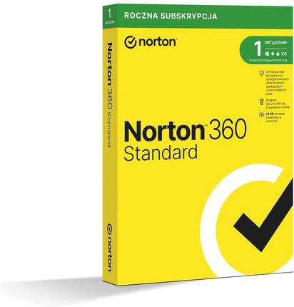 NORTON 360 Standard 1 PC/ 3 lata /nie wymaga karty/