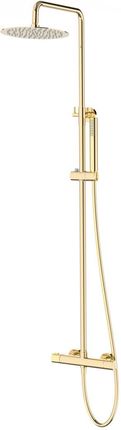 Corsan - Kolumna prysznicowa LUGO złota z baterią termostatyczną CMN01TGL