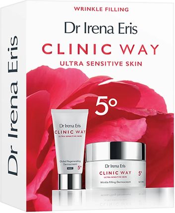 Dr Irena Eris CLINIC WAY 5° pielęgnacji anti-aging - 5° Dermokrem Wypełniający Zmarszczki SPF20, 50ml + 5° Dermokrem Globalnie Regenerujący na noc, 30