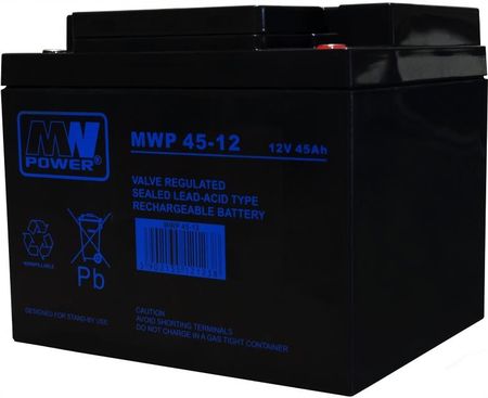 Mw Power Akumulator Bateria Agm Mwp 45 Ah 12 V 45-12 (MWP4512)