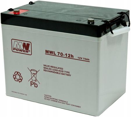 Mw Power Akumulator Bateria Agm Mwl 70 Ah 12 V 70-12h (MWL7012H)