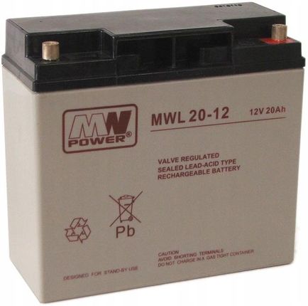 Mw Power Akumulator Bateria Agm Mwl 20 Ah 12 V 20-12 (MWL2012)