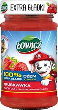 Zdjęcie Łowicz Dżem 100 % z owoców extra gładki truskawka z acerolą o obniżonej zawartości cukrów 225 g - Leżajsk