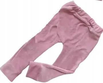 Spodnie welurowe różowe rozmiar 146