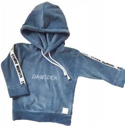 Bluza welurowa błękit Synek Mamusi rozmiar 164